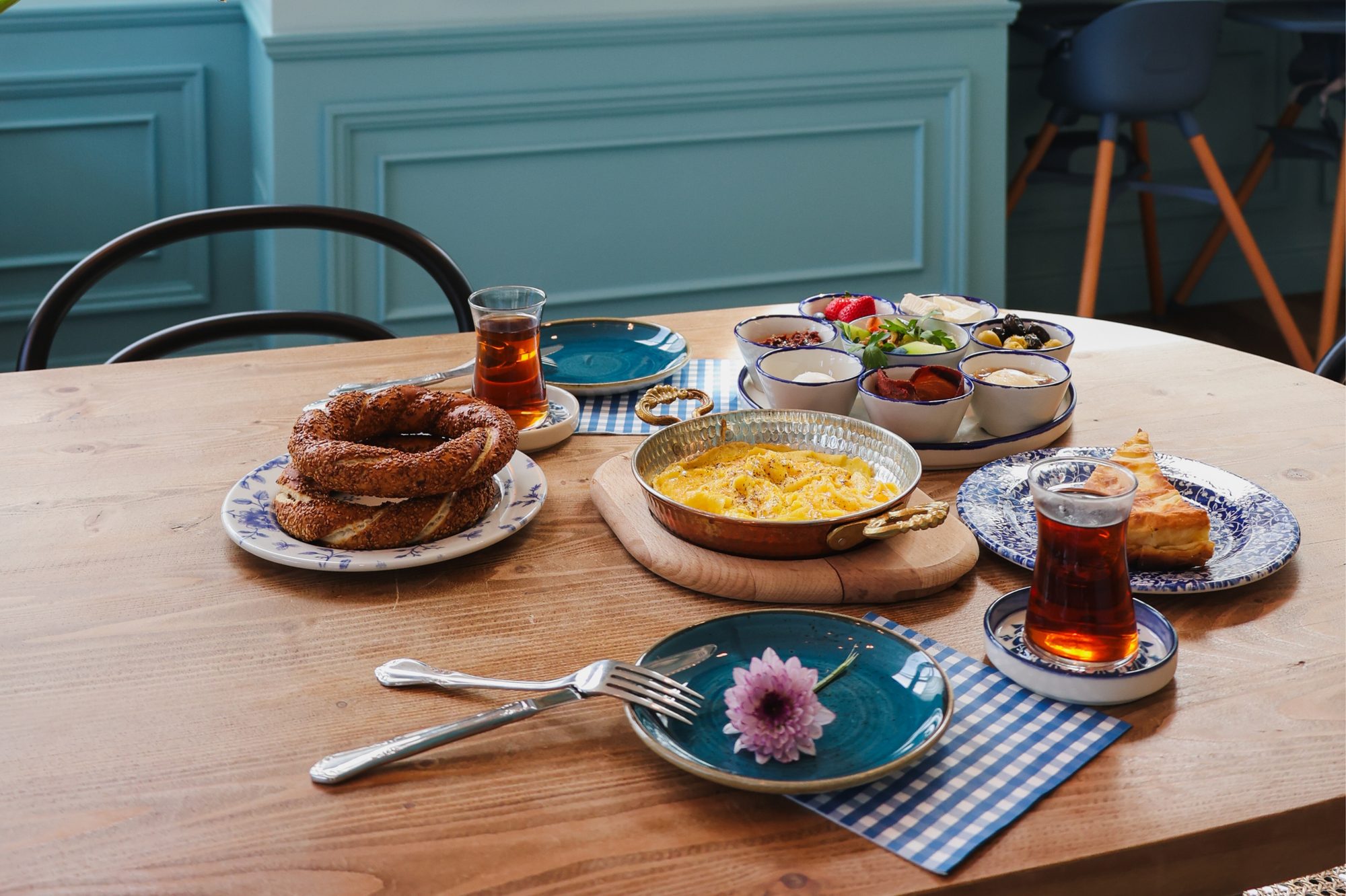 Plating and table styling close-up